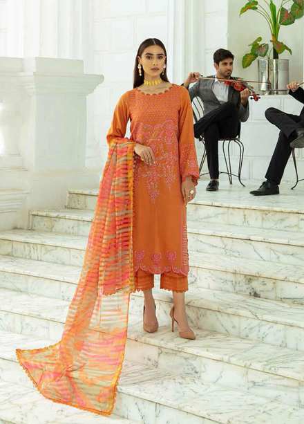 Charizma Embroidered Karandi Suits Unstitched 3 Piece CRZ22K CKW 07 - Winter Collection