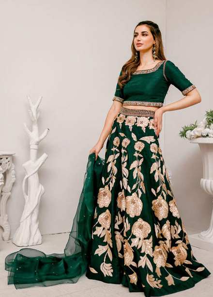 Kausar Attire Luxury Pret  Raw Silk 3 Piece Dress KA23CK MARGARITA