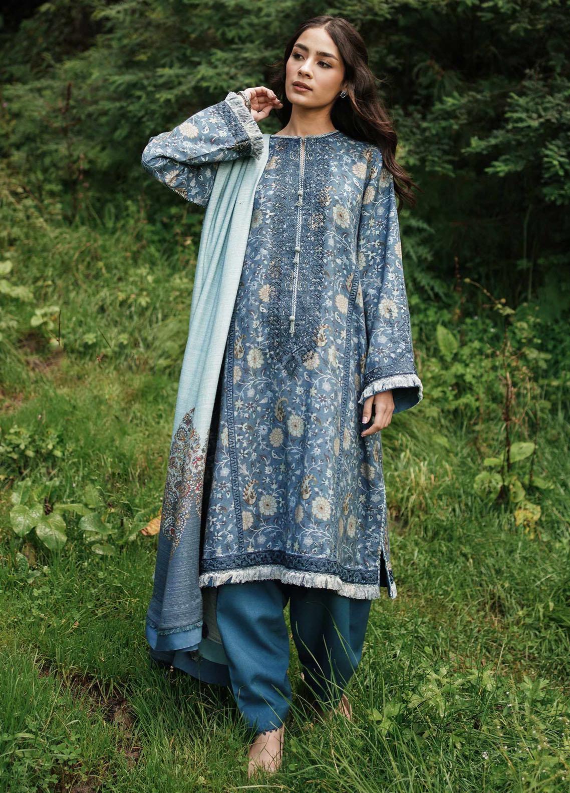 Coco By Zara Shahjahan Embroidered Lawn Suits Unstitched 3 Piece CZS25L D5A Silas - Summer Collection