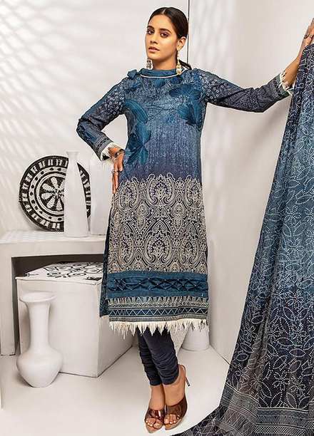 Coco by Al Zohaib Embroidered Lawn Suits Unstitched 3 Piece AZ21C D-06-B - Summer Collection