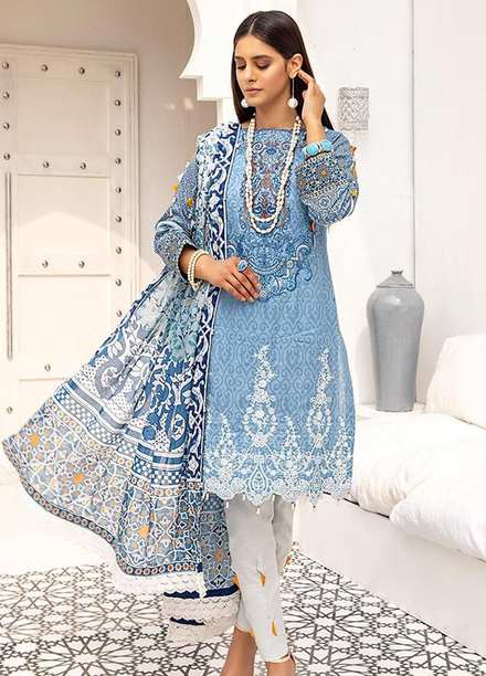 Coco by Al Zohaib Embroidered Lawn Suits Unstitched 3 Piece AZ21C D-07 - Summer Collection