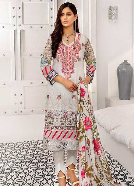 Coco by Al Zohaib Embroidered Lawn Suits Unstitched 3 Piece AZ21C D-010 - Summer Collection