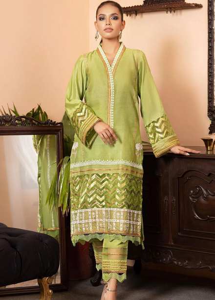 Cozy Apparels Casual Pret  Cotton Net 2 Piece Suit CA22LF BLAZING STAR