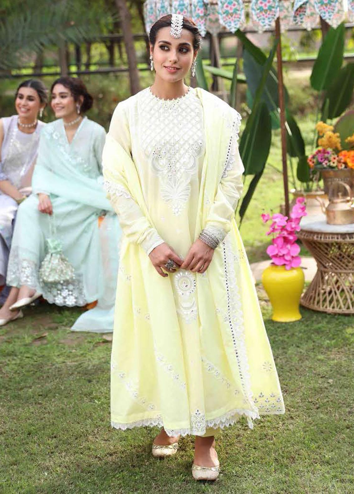 Mehrbano By Cross Stitch Embroidered Lawn Suits Unstitched 3 Piece CS22ME 10 CLASS IC CHINOIS - Premium Collection