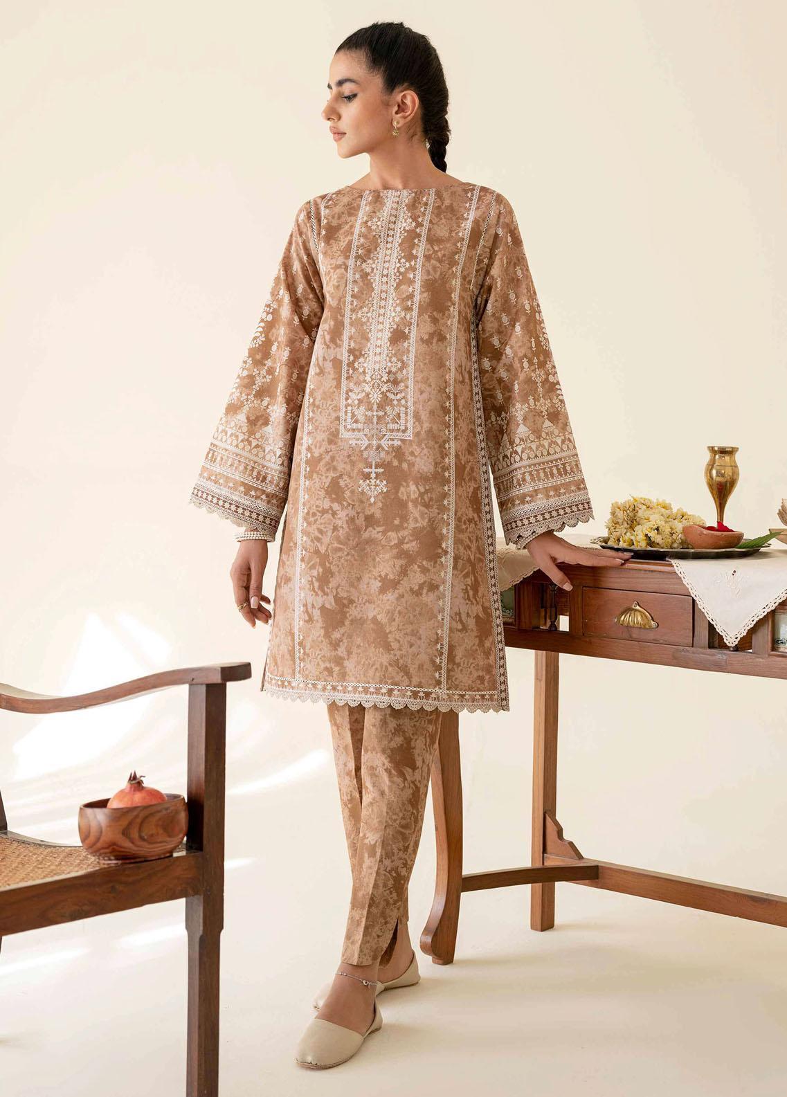 Seran Embroidered Lawn Suits Unstitched 3 Piece SRN21L 07-Victorian Orchid - Luxury Collection