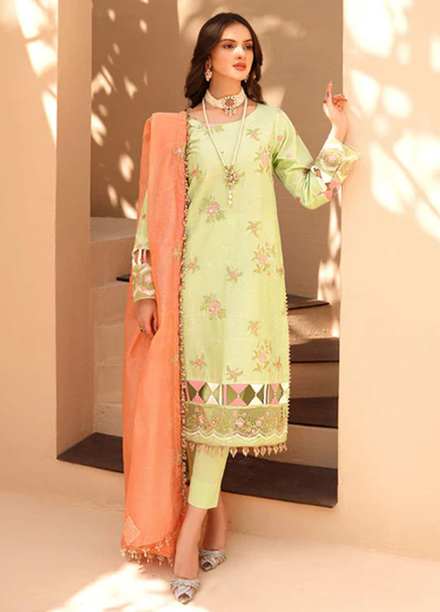 Dastak By Parishay Embroidered Lawn Suits Unstitched 3 Piece PR23D D-05 - Summer Collection