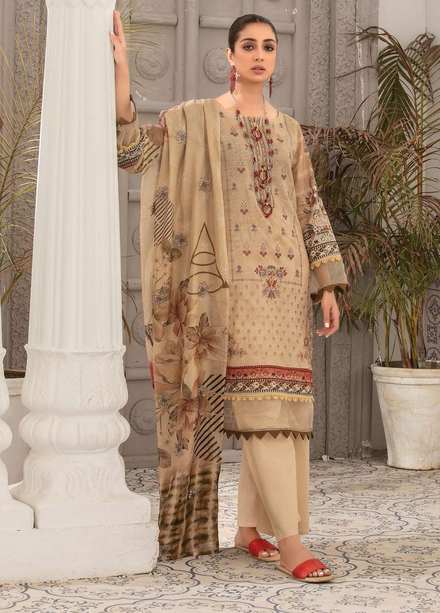 Dastoor By Aalaya Embroidered Lawn Suits Unstitched 3 Piece ALY22DL D-03 - Summer Collection