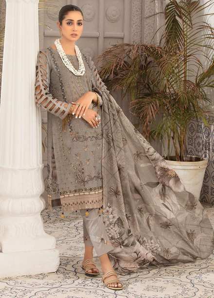 Dastoor By Aalaya Embroidered Lawn Suits Unstitched 3 Piece ALY22DL D-05 - Summer Collection