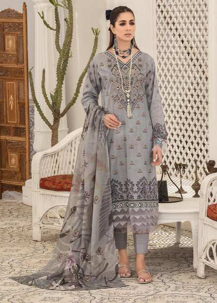 Dastoor By Aalaya Embroidered Lawn Suits Unstitched 3 Piece ALY22DL D-08 - Summer Collection