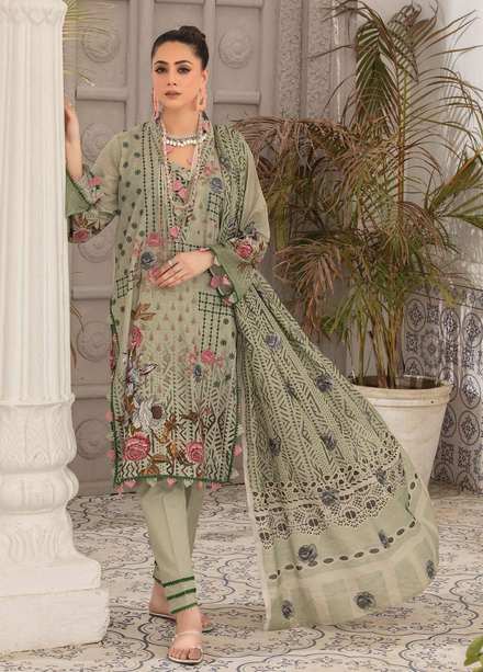 Dastoor By Aalaya Embroidered Lawn Suits Unstitched 3 Piece ALY22DL D-09 - Summer Collection