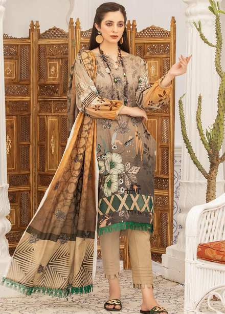 Dastoor By Aalaya Embroidered Lawn Suits Unstitched 3 Piece ALY22DL D-10 - Summer Collection