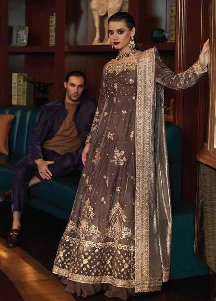 Destiny by Mushq Embroidered Velvet Suits Unstitched 3 Piece MQ22D MV22-05 Elysium - Luxury Collection