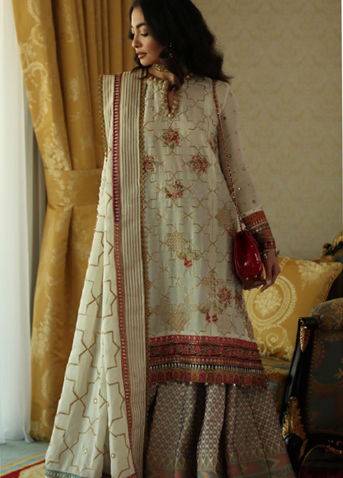 Elan Embroidered Lawn Suits Unstitched 3 Piece EL21OR EL21-14-A Emel - Summer Collection