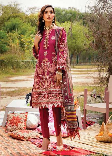 Elysia by Sana Sheraz Embroidered Lawn Suits Unstitched 3 Piece SS21E 07 Dalilia - Luxury Collection