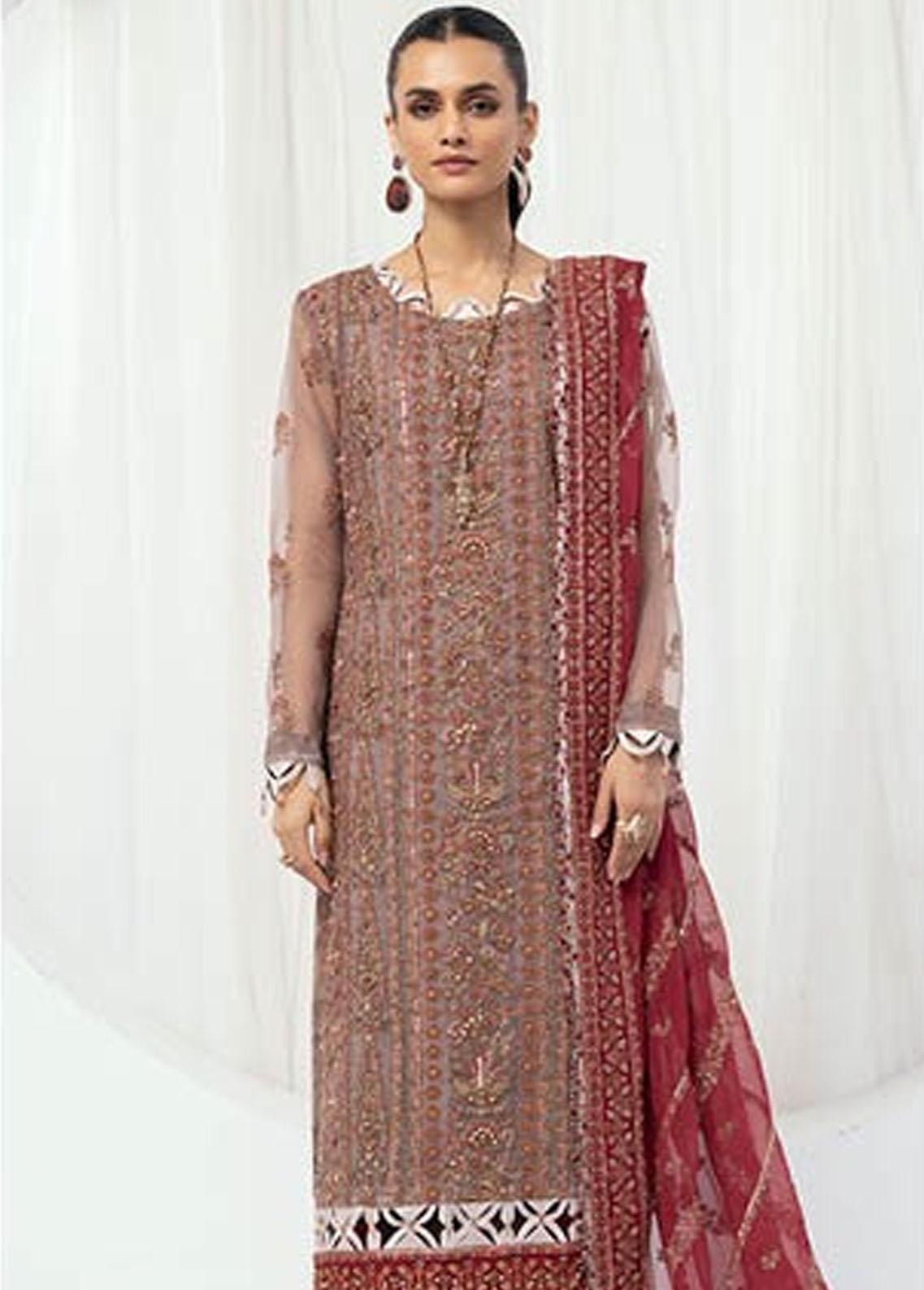 Romansiyyah By Emaan Adeel Embroidered Organza Suit Unstitched 3 Piece EA24R Sabian - Formal Collection