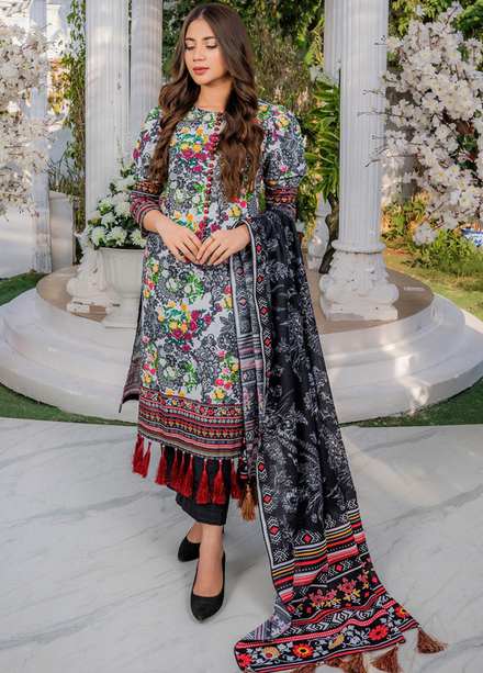 Eshaal Adina By AY Textile Printed Khaddar Suits Unstitched 3 Piece AYT22K 06 - Winter Collection