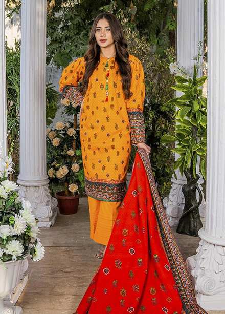 Eshaal Adina By AY Textile Printed Khaddar Suits Unstitched 3 Piece AYT22K 07 - Winter Collection