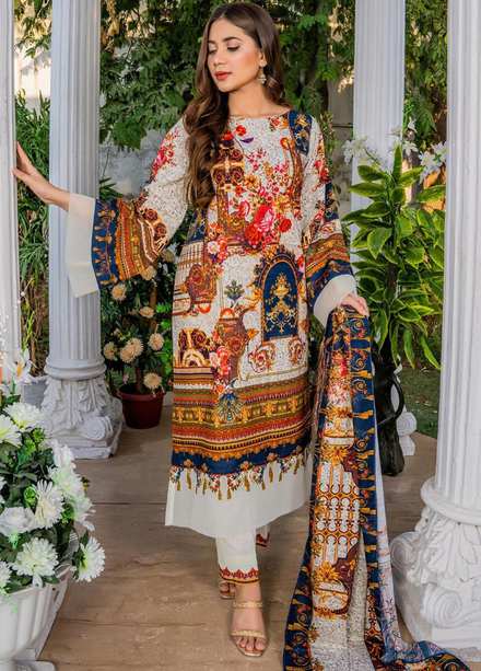 Eshaal Adina By AY Textile Printed Khaddar Suits Unstitched 3 Piece AYT22K 08 - Winter Collection