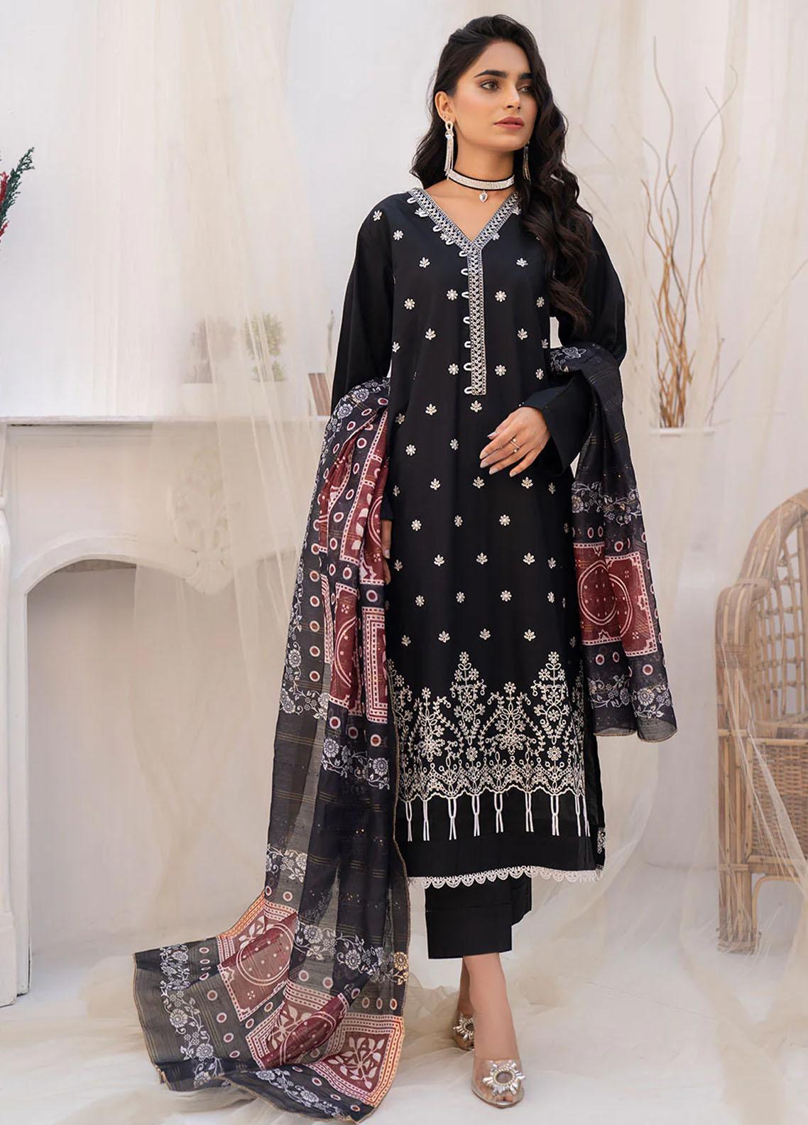 Faixa Faixal Embroidered Lawn Suits Unstitched 3 Piece FFX22L PAWAN - Luxury Collection main image 1