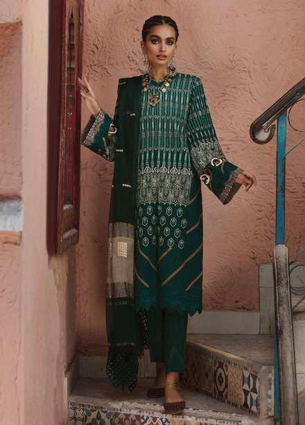 Faixa Faixal Premium by Ittehad Textiles Embroidered Khaddar Suits Unstitched 3 Piece IT21FXP D-03 ANU - Winter Collection