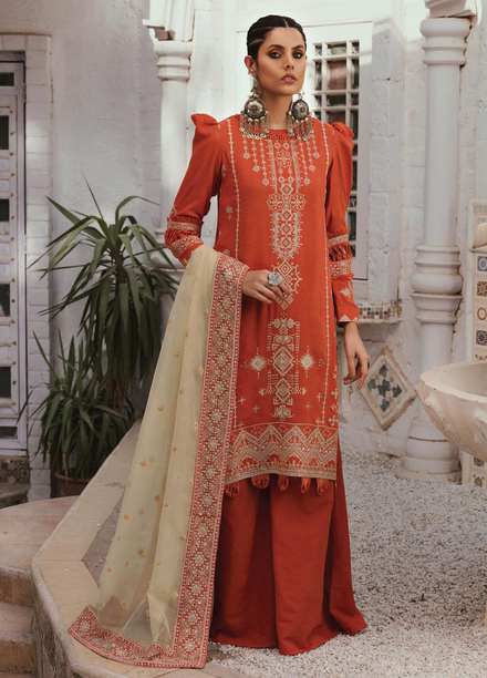 Faixa Faixal Premium by Ittehad Textiles Embroidered Cottel Suits Unstitched 3 Piece IT21FXP D-05 SAKINA - Winter Collection