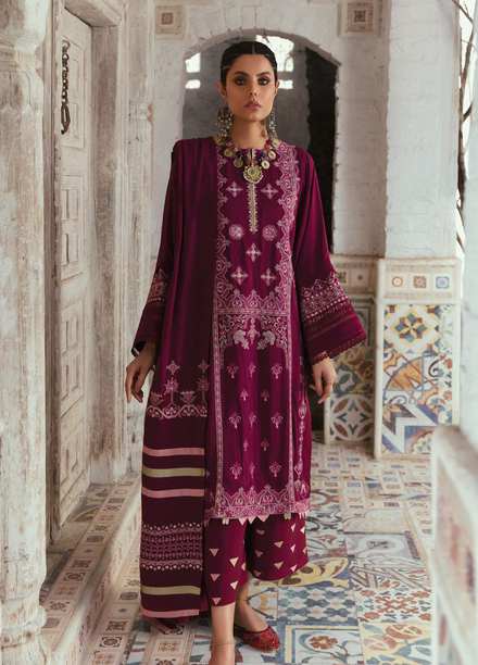 Faixa Faixal Premium by Ittehad Textiles Embroidered Karandi Suits Unstitched 3 Piece IT21FXP D-11 HUR - Winter Collection