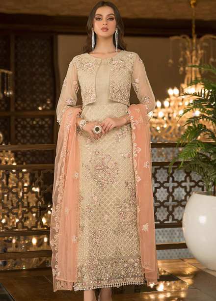 Farahnosh By Aroshi Embroidered Organza Suits Unstitched 4 Piece ASH22F Fiesta - Luxury Collection