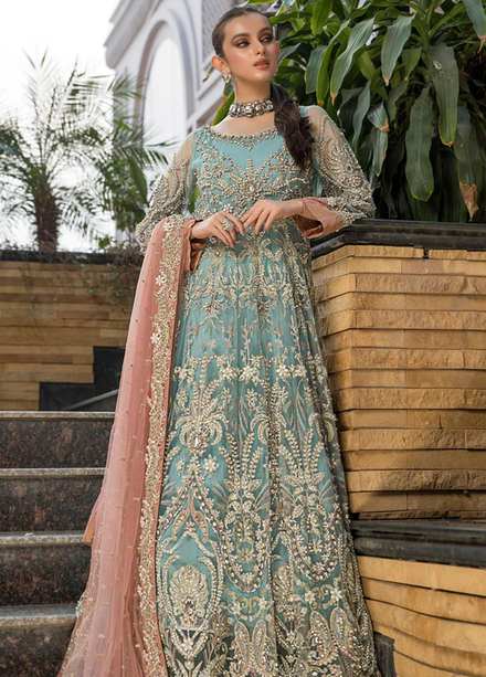 Farahnosh By Aroshi Embroidered Organza Suits Unstitched 3 Piece ASH22F Mahrosh - Luxury Collection