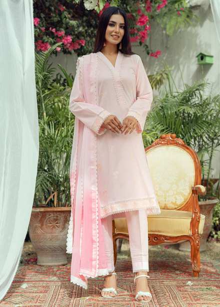 Fascino Embroidered Cotton Suits Unstitched 2 Piece FN22ENT PEAR  - Summer Collection