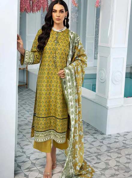 Florence By Gul Ahmed Printed Lawn Suits Unstitched 3 Piece GA22F CL-22224 A - Summer Collection