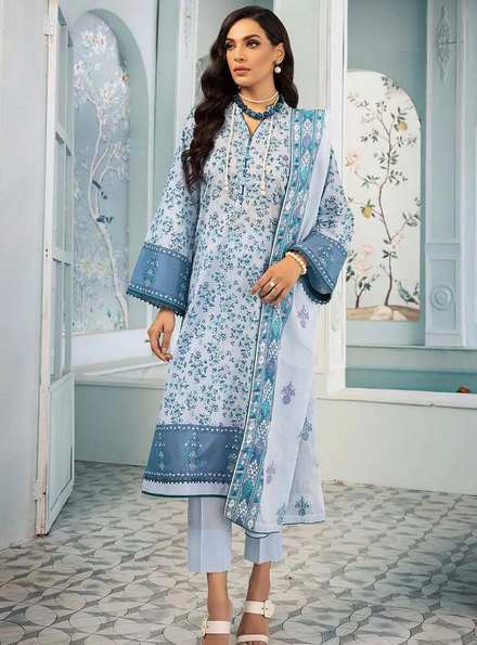 Florence By Gul Ahmed Printed Lawn Suits Unstitched 3 Piece GA22F CL-22225 B - Summer Collection