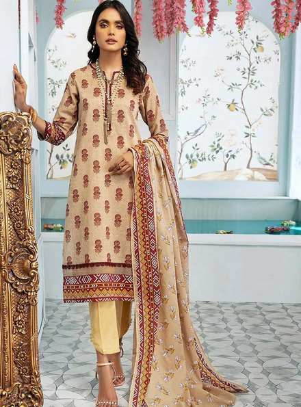 Florence By Gul Ahmed Printed Lawn Suits Unstitched 3 Piece GA22F CL-22235 A - Summer Collection