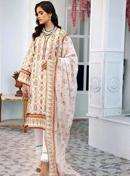 Florence By Gul Ahmed Printed Lawn Suits Unstitched 2 Piece GA22F TL-22035 A - Summer Collection