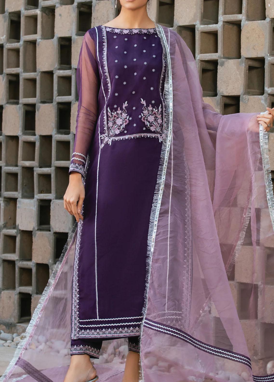 Rajwani by HM Pret Embroidered Organza 3 Piece Suit Mahgul