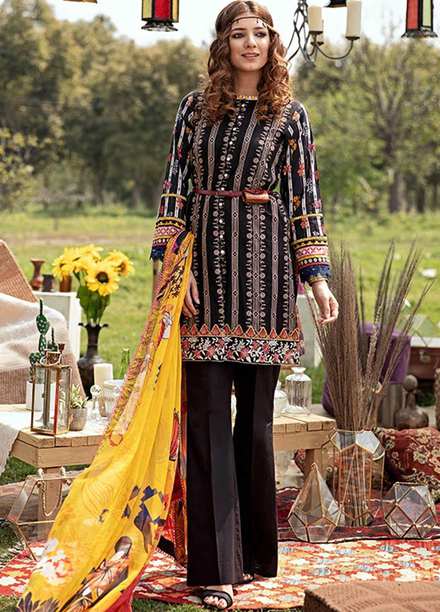 Florent Embroidered Lawn Suits Unstitched 3 Piece F21SV FL-04 - Summer Collection