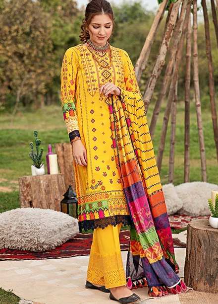 Florent Embroidered Lawn Suits Unstitched 3 Piece F21SV FL-17 - Summer Collection