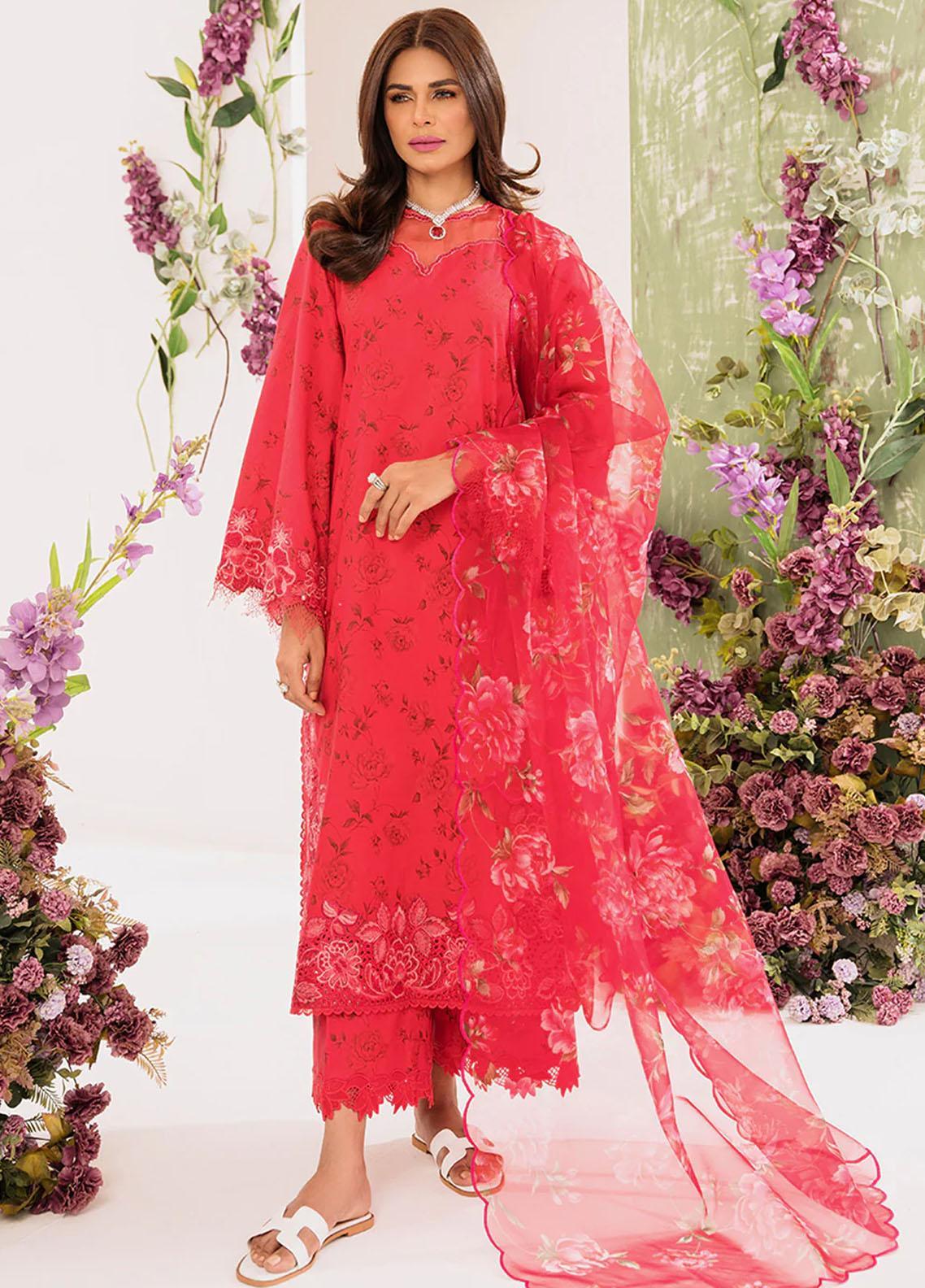 Maya By Faixa Faixal Embroidered Schiffli Suit Unstitched 4 Piece FFX24M Amirah - Summer Collection