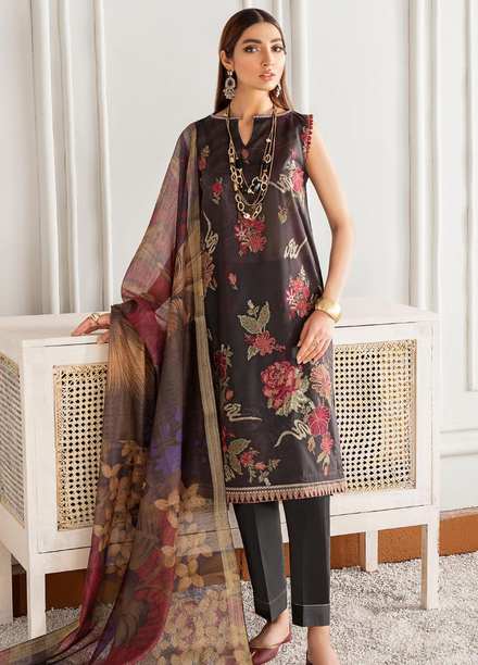 Fuchsia by Baroque Embroidered Lawn Suits Unstitched 3 Piece BQ21F 08 Ghusoon - Summer Collection