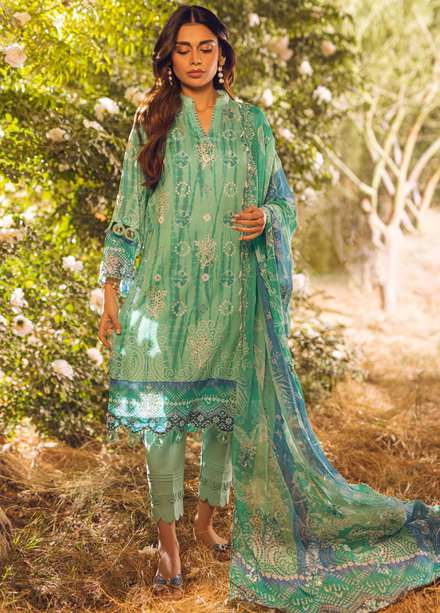 Gardenia by Nureh Embroidered Lawn Suits Unstitched 3 Piece NU23G NSG-86 - Summer Collection