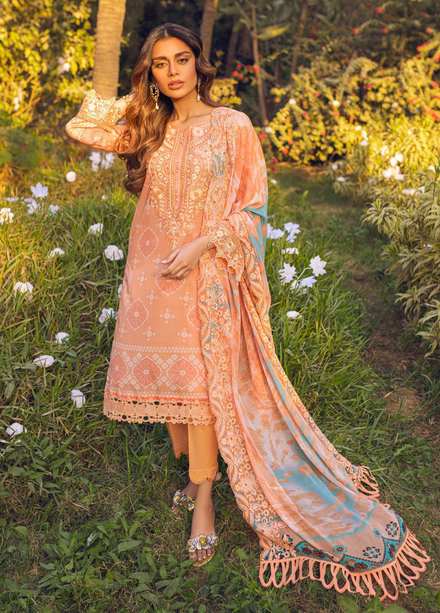 Gardenia by Nureh Embroidered Lawn Suits Unstitched 3 Piece NU23G NSG-87 - Summer Collection