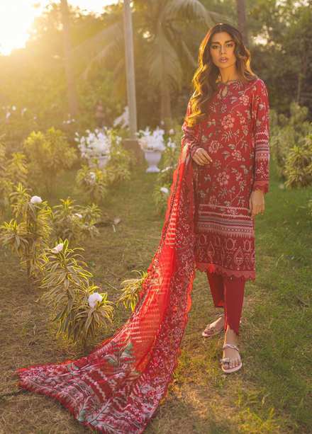 Gardenia by Nureh Embroidered Lawn Suits Unstitched 3 Piece NU23G NSG-89 - Summer Collection