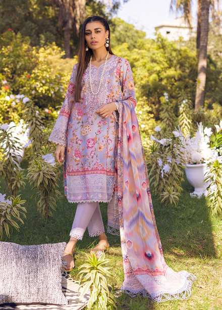 Gardenia by Nureh Embroidered Lawn Suits Unstitched 3 Piece NU23G NSG-93 - Summer Collection