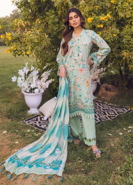 Gardenia by Nureh Embroidered Lawn Suits Unstitched 3 Piece NU23G NSG-94 - Summer Collection