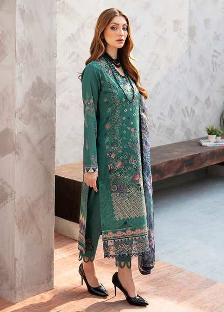 Ghazal By Ramsha Embroidered Lawn Suits Unstitched 3 Piece RSH24G L-901 - Summer Collection