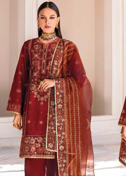 Gul Ahmed Embroidered Chiffon Suits Unstitched 3 Piece GA24LF FE-42034 - Festive Collection