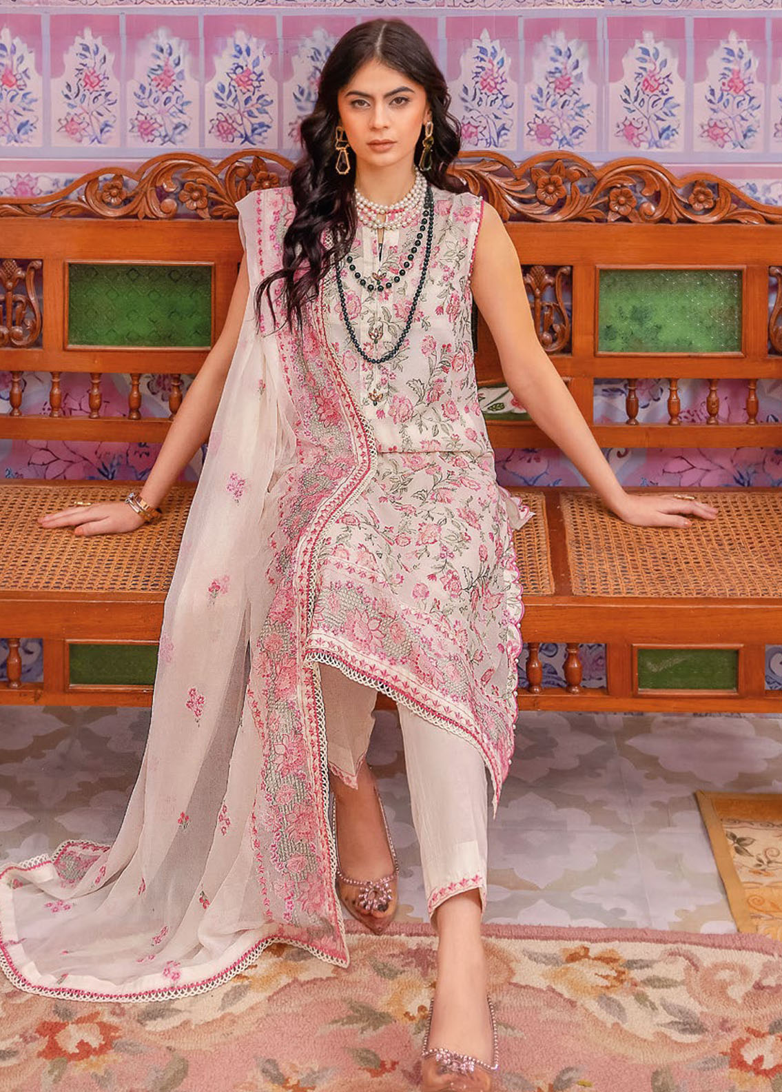 Gul Ahmed Embroidered Jacquard Suits Unstitched 3 Piece GA24PS MJ 42003 - Summer Collection
