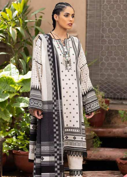 Gul Ahmed Printed Khaddar Suits Unstitched 3 Piece GA21WK K-12003 - Winter Collection