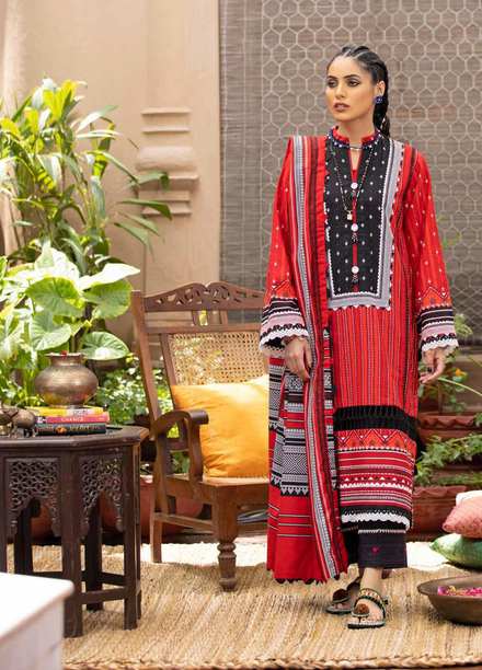 Gul Ahmed Printed Khaddar Suits Unstitched 3 Piece GA21WK K-12004 - Winter Collection