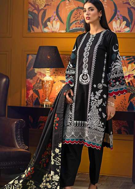 Gul Ahmed Embroidered Khaddar Suits Unstitched 3 Piece GA21WK K-12015 - Winter Collection