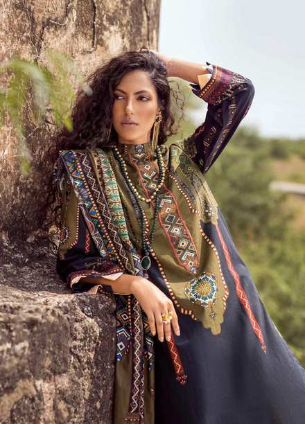 Gul Ahmed Embroidered Khaddar Suits Unstitched 3 Piece GA21WK K-12022 - Winter Collection